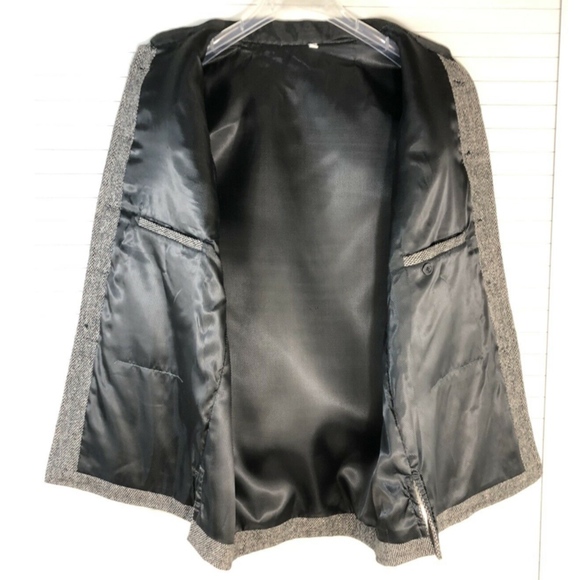 NWT FABINDIA Men's 38 Wool Tweed Nehru Jacket Vest NEW - Picture 5 of 8